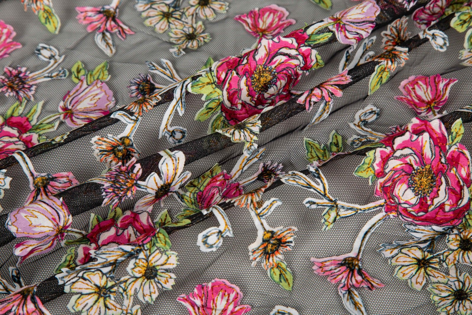 Zenithfabrics Artistic 3D Floral Applique Lace: Heavyweight 260g Soft Tulle for Baju Kurung, Kebaya & Couture - Image 3