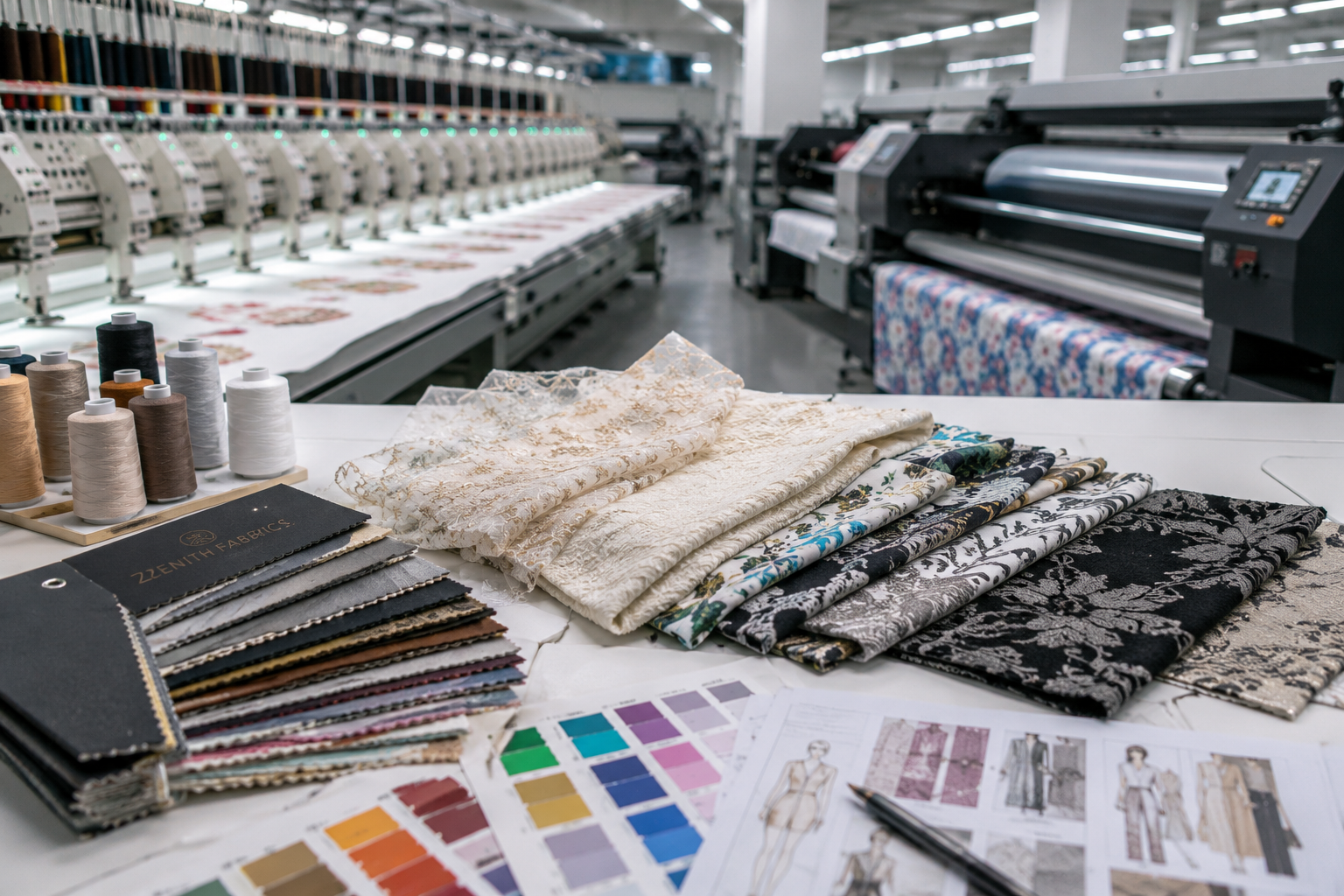 One-Stop Custom Fabric Services for Premium Apparel Brands One-stop custom fabric services including embroidery, jacquard weaving, digital printing, and fabric development for premium apparel brands